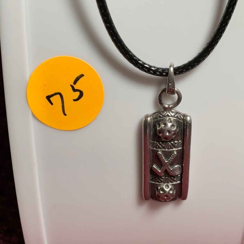 Stamped .925 Sterl Silver Navika Field Hockey pendant